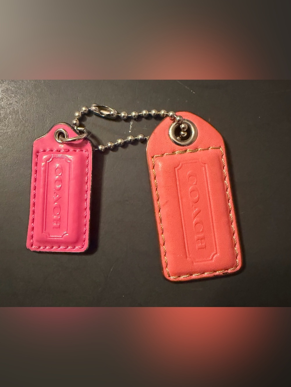 Set Of 2 Coach Hang Tags Both Shades Of Pink 2 Sizes